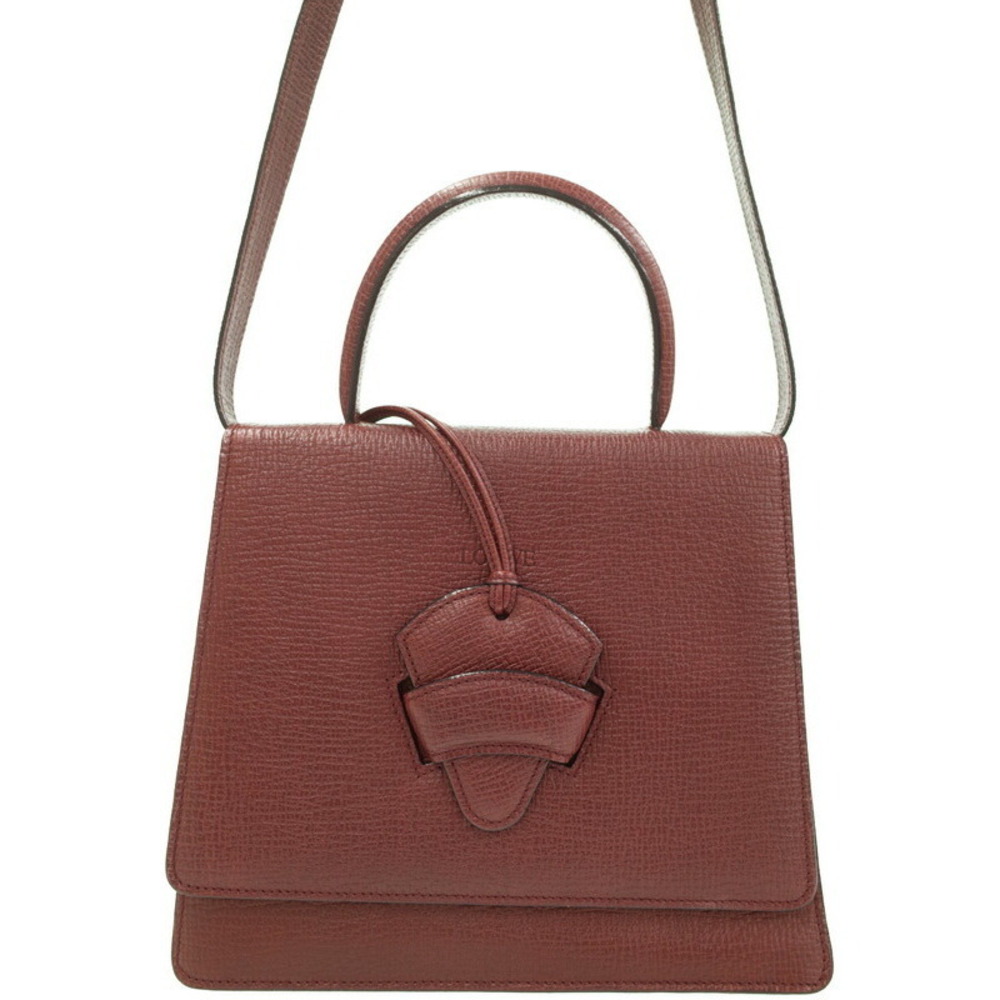 Loewe Barcelona Handbag Bag Shoulder Leather 2way - Picture 2 of 9